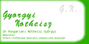 gyorgyi notheisz business card