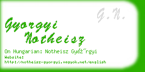 gyorgyi notheisz business card